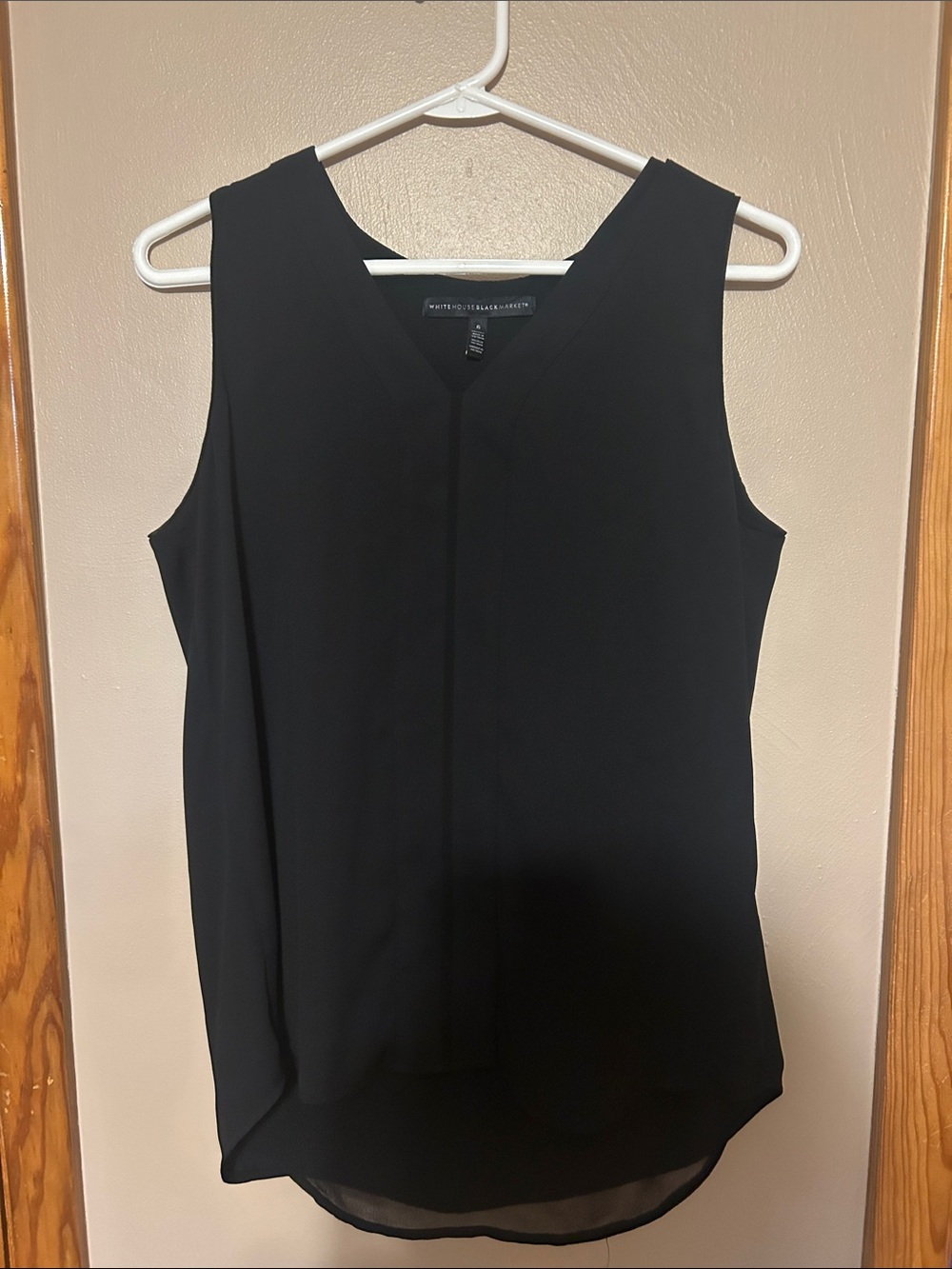 White House Black Market Black Sleeveless V-Neck Camisole
